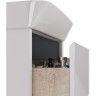 Тумба LEMARK COMBI 50 см под раковину, подвесная/напольная, 2 ящика, планки-чёрный; корпус/фасад белый глянец LM03C50T-black